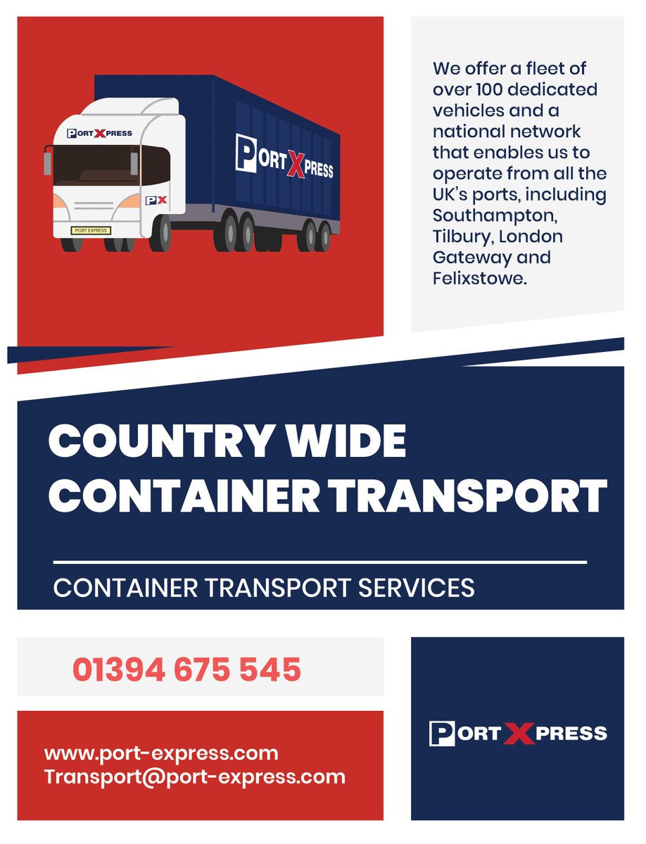 portexpress's tweet image. Now over 20 years providing quality, reliable, UK container transport services.
port-express.com
#20years  #containertransport  #freight  #logistics  #transport  #PortExpress