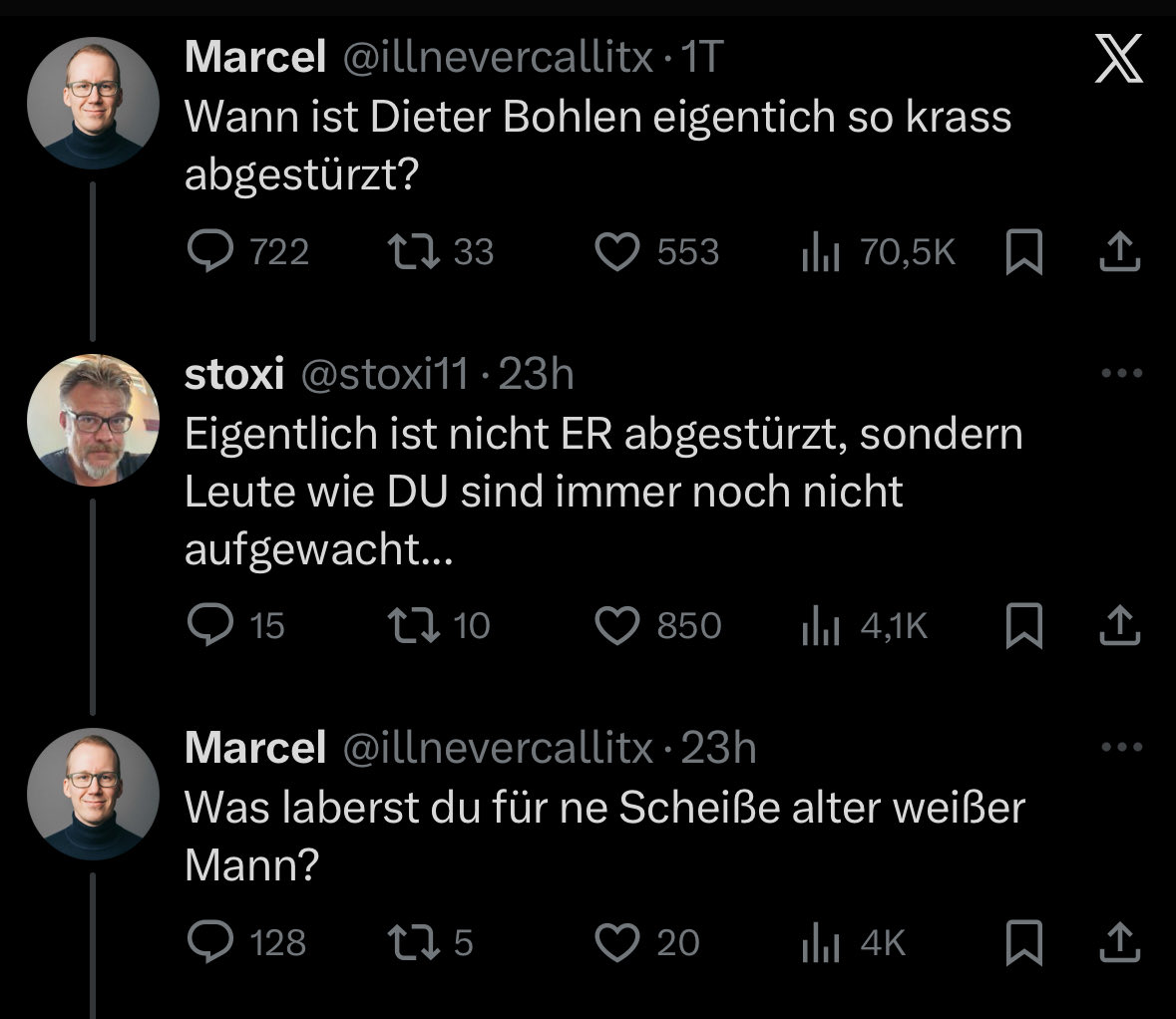 Ganz normale Konversation auf <a href="/X/">X</a>