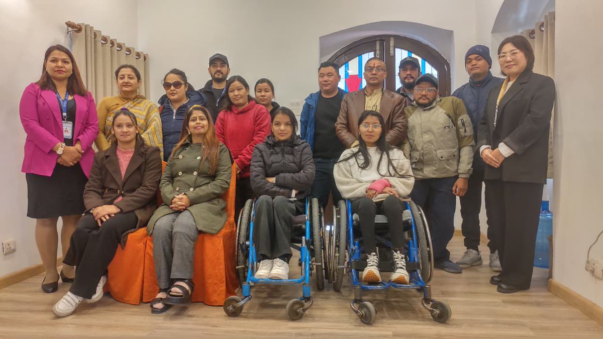 SpinalNepal's tweet photo. SISN–VOICE Project held the Employers’ &amp; Beneficiaries’ Interaction Meet at Dhokaima Cafe, on Monday, bringing together trainees and inclusive hiring partners for open dialogue and shared learning.
We thank all participants for your commitment to an inclusive employment in Nepal. https://t.co/fJ5StwUsOR