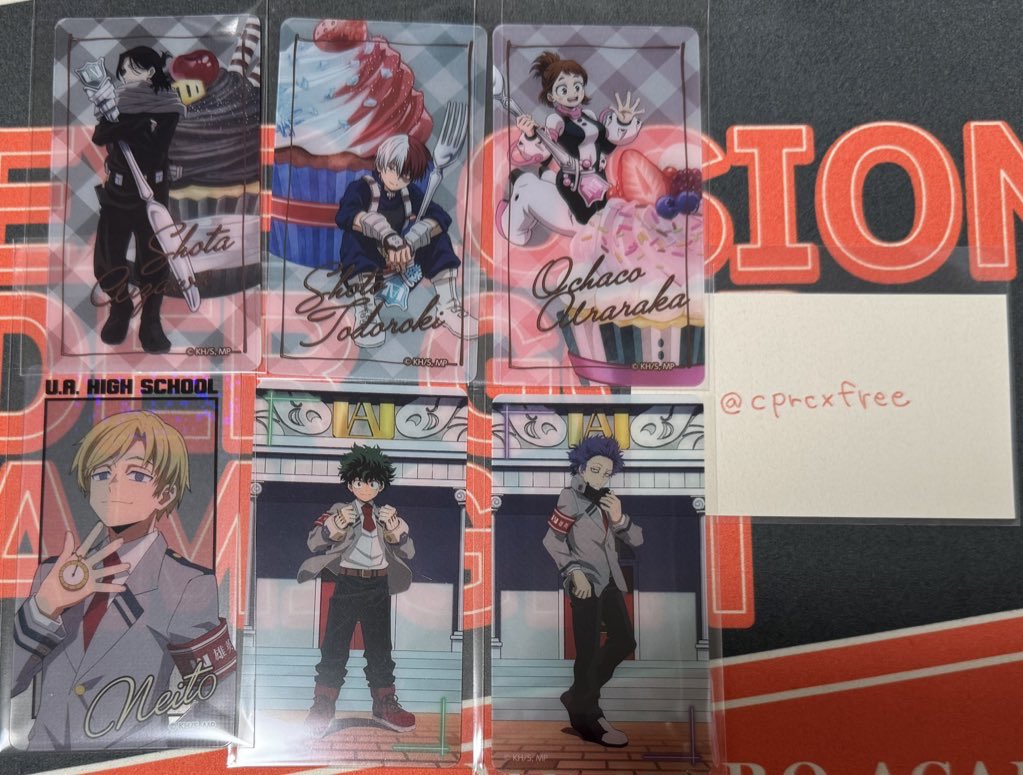 cprcxfree's tweet photo. 【交換】 僕のヒーローアカデミア ヒロアカ オープンスクール トレーディングカード

譲:R物間 N緑谷 N心操
N相澤 N轟 N麗日

求:R爆豪

郵送にて交換希望です。
R↔︎Nの場合比率違い可能です。
お気軽にお声掛け下さい。
よろしくお願い致します。 https://t.co/OBg2muSJTL