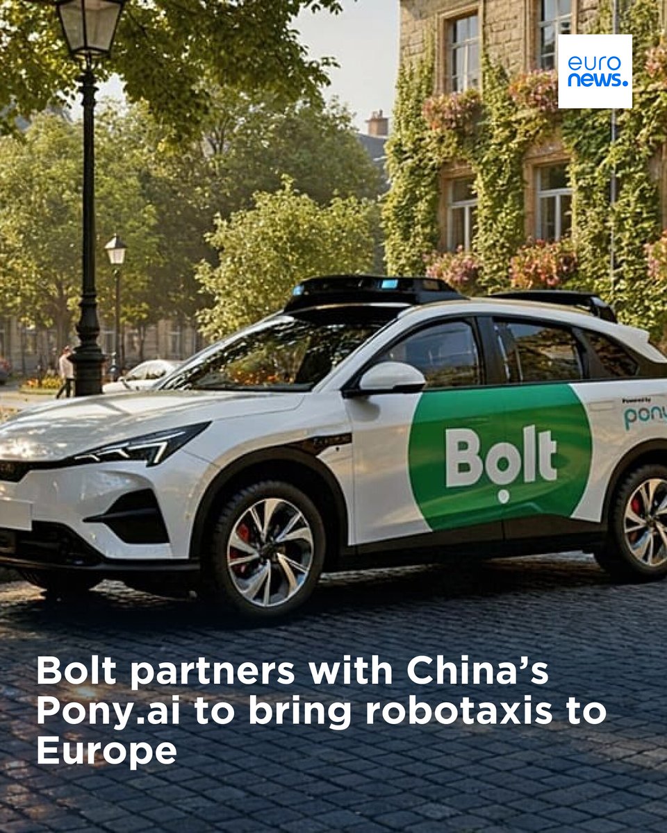 euronews's tweet image. Estonian ride-hailing platform becomes latest to team with Chinese self-driving firm.
➡️ l.euronews.com/PhMO