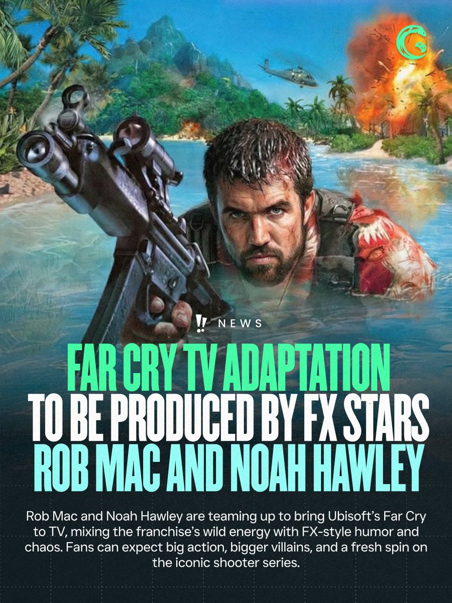 GameEels's tweet image. Far Cry fans, get ready because Ubisoft’s explosive shooter is officially getting a TV adaptation, and it’s being produced by FX heavyweights Rob Mac and Noah Hawley!

#FarCry #RobMac #NoahHawley #Ubisoft #FXNetwork #GamingNews #GamingCommunity #gaming #GameEels