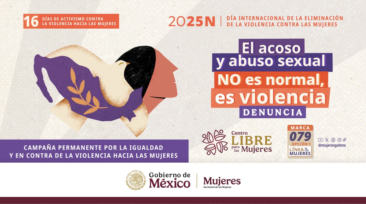 En el #25N, Día Internacional de la Eliminación de la Violencia contra las Mujeres, arrancamos la difusión de una campaña nacional contra el abuso sexual.

El espacio personal de las mujeres no debe ser vulnerado. 

 #NoEsNormalEsViolencia
