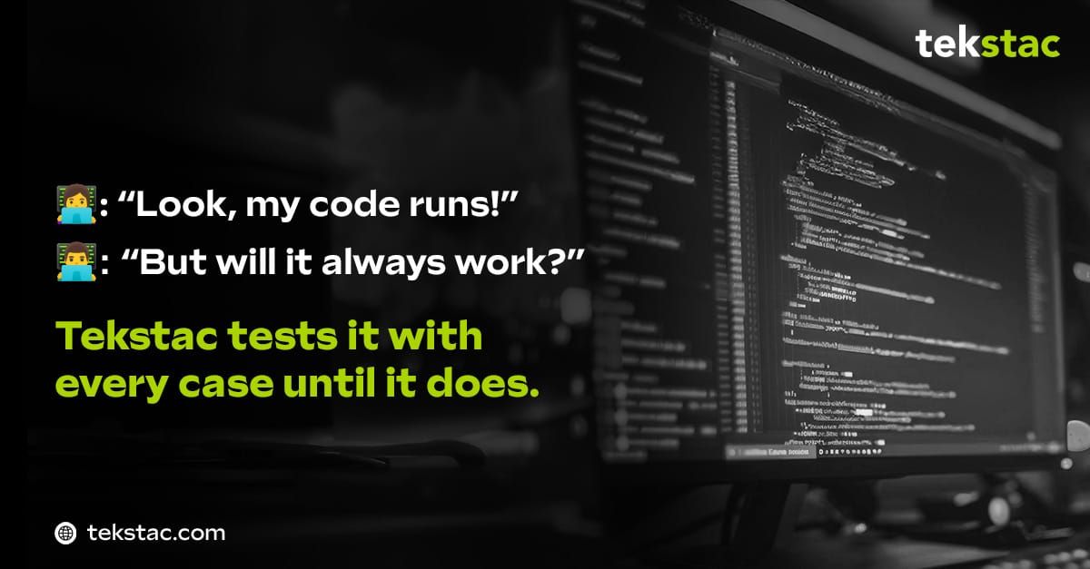 TekstacHQ's tweet image. Writing code is easy. Writing code that works every time is the real test.
#Tekstac’s auto-evaluated labs push learners past the basics. They run your code through real scenarios and give instant feedback so you build reliable, job ready skills.

#Learning #CodingSkills #JobReady