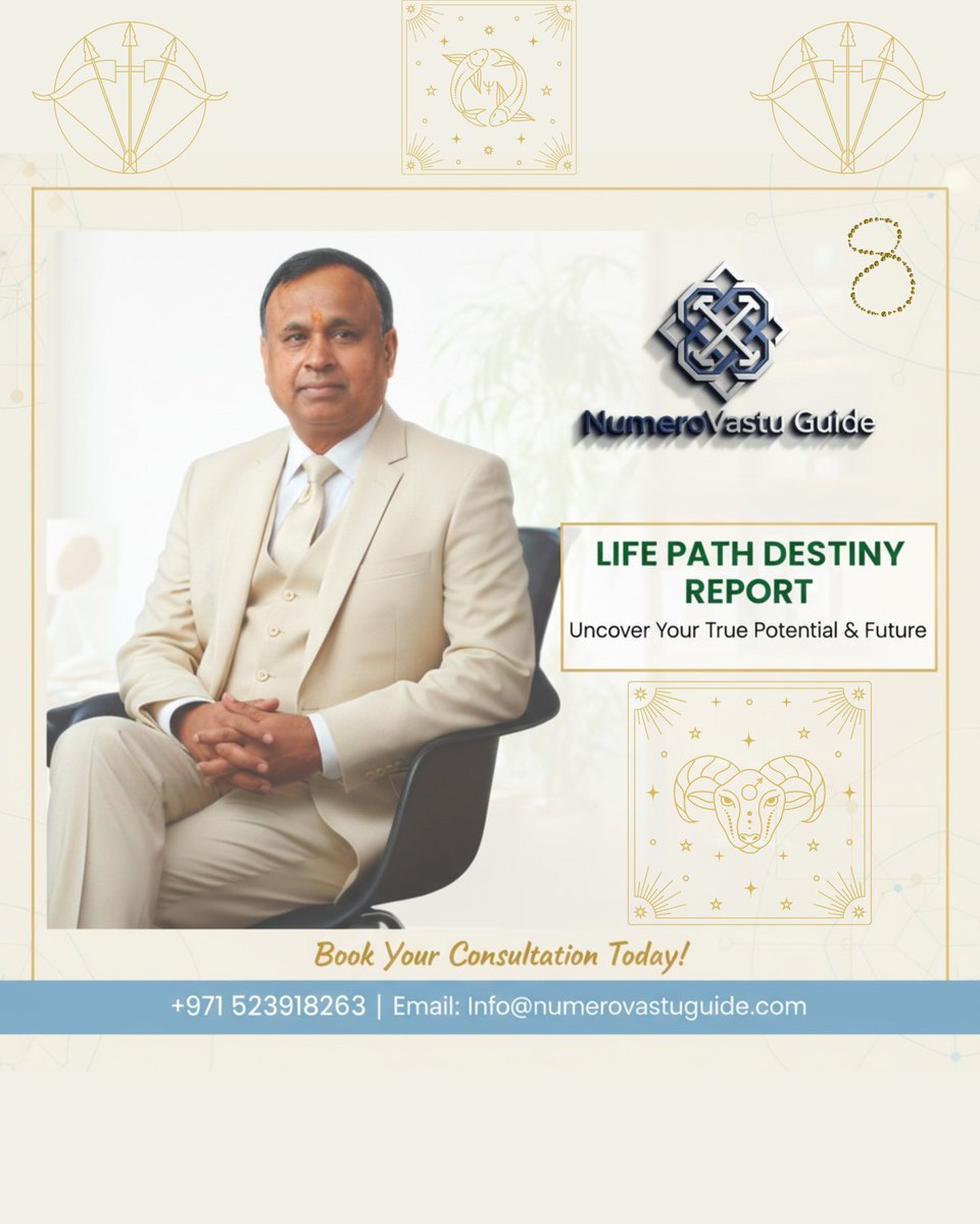 SsandeepKumaar's tweet image. Align your Life in the UAE! Ssandeep Kumaar specializes in balancing Vastu Directions with Numerology Charts to boost your financial stability and personal growth. Get 100% accurate results.

#VastuDirections #NumerologyChart #FinancialStability #UAEBusiness #LifeAlignment