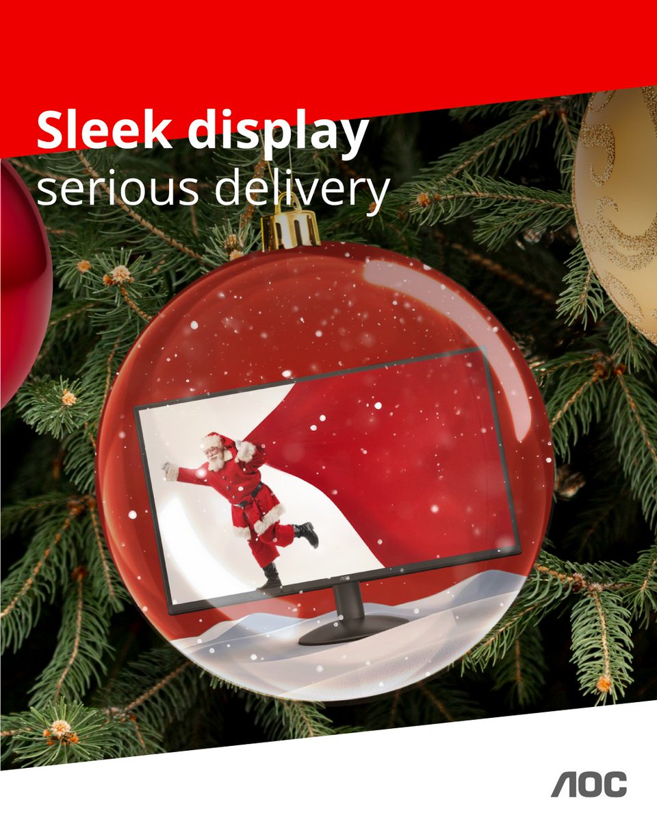 🎁あなたの願い、AOCがお届けします！🎁
🎅🏻サンタクロースも驚くほどの「洗練されたディスプレイ」で、最高のクリスマスを🎅🏻

ゲーミングにも、クリエイティブな作業にも。AOCモニターがあなたのデスクを輝かせます！ 
今年のホリデーシーズンのギフトは決まりましたか？ 🎅🏻になっちゃう？
#AOC