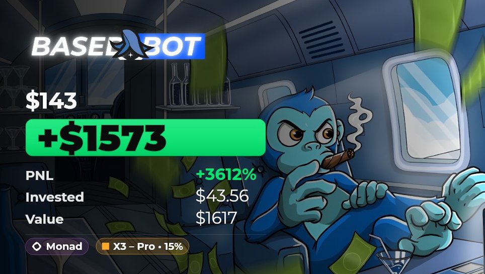 🚨 Ảo: Đúng là mùa này cứ meme mà đấm ae à

Nhờ vía <a href="/BasedTradingBot/">Based</a> tích hợp chain Monad kịp

Ae <a href="/NamLong_DAO/">Nam Long DAO 🇻🇳🐉</a> cũng túc tắc đc ít tiền ăn tết, có mấy con cũng ăn mà trade trên sàn khác k flex đc

Mọi người DYOR nhé, cũng có mùi lên nhanh sập nhanh lắm - NFA rồi đi