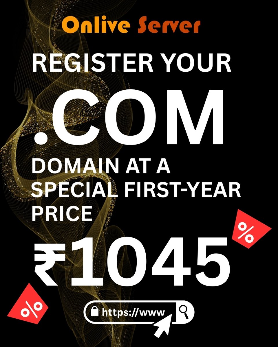 OnliveServer's tweet image. 🚨 DEAL ALERT! 🚨

Get your .COM domain for a special first-year price!

💰 ₹1,045

Perfect for your startup, project, or big idea. Don&apos;t wait!

👉 Grab yours: onliveserver.com/book-domain-na…

#DomainSale #DotCom #WebHosting #Startups #TechDeals #OnliveServer