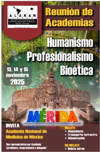 e_teran_ec's tweet photo. En Mérida, México, del 13 al 15 de noviembre de 2025, ese llevó a cabo la Reunión de la Asociación Latinoamericana de Academias Nacionales de Medicina, España y Portugal (ALANAM) bajo el lema "Humanismo Profesionalismo Bioético", y en la cual pude representar a la @AcadEcMed https://t.co/kTmgbe0VtW