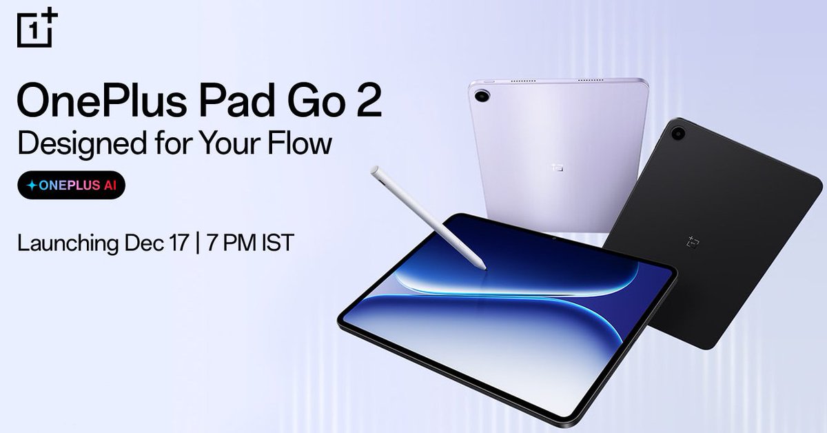 prathapgtech's tweet image. Pad Go 2 is launching along with OnePlus 15R.

#OneplusPadGo2 #OnePlus15R