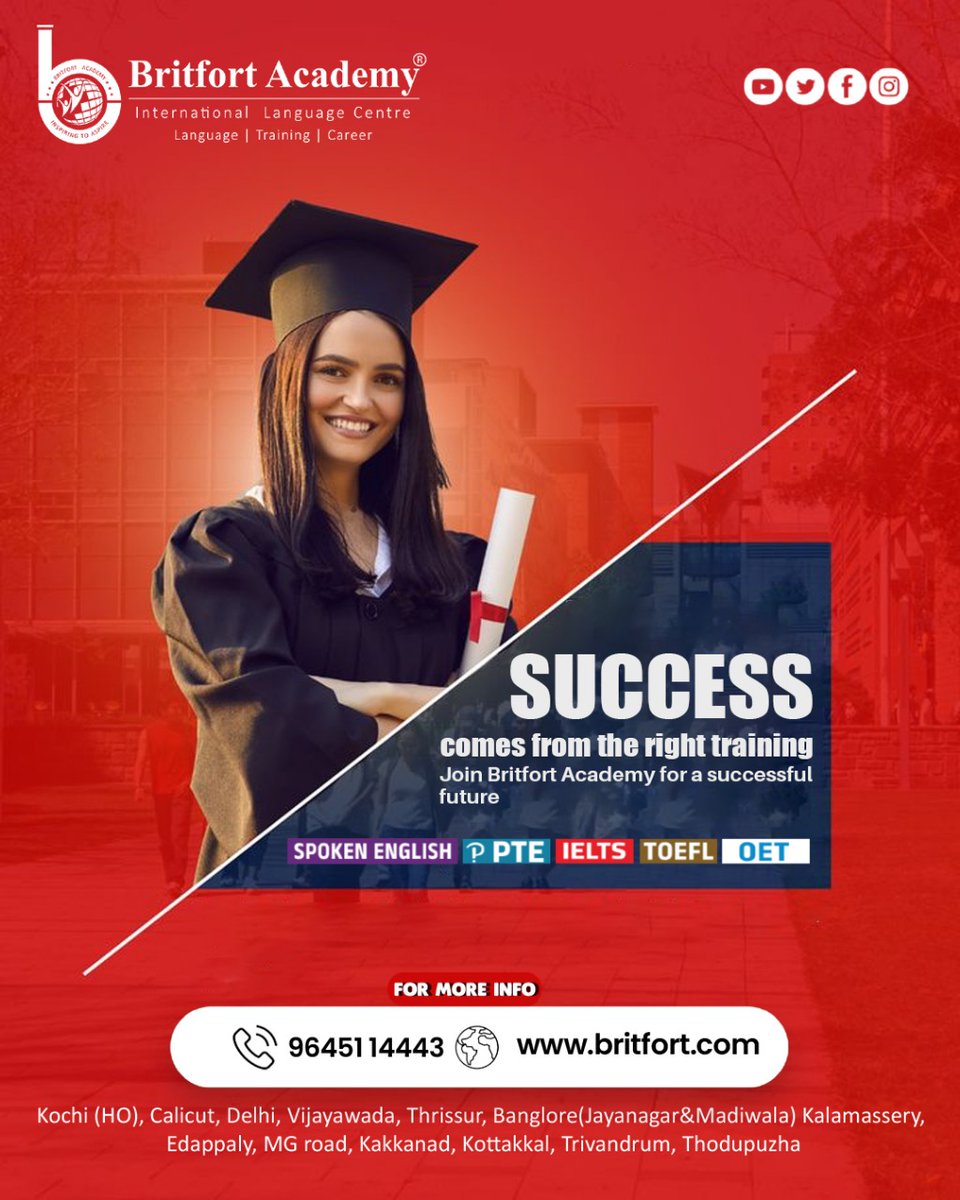 britfortenglish's tweet image. 🎓 Success starts with the right training!
        At Britfort Academy, 
📞 9645114443
🌐 britfort.com
.
.
.
#BritfortAcademy #LanguageTraining #IELTS #OET #PTE #TOEFL #SpokenEnglish #CareerGrowth #StudyAbroad #SuccessBeginsHere #LanguageLearning #TrainingCentre