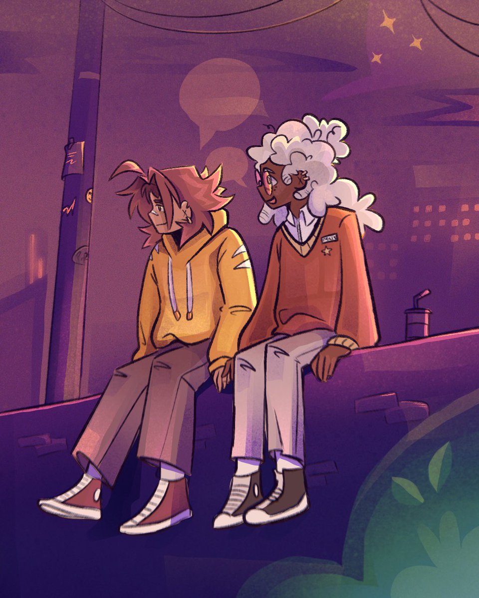 craitlin's tweet image. chatting after work #art #digitalart #illustration #procreate #originalcharacters