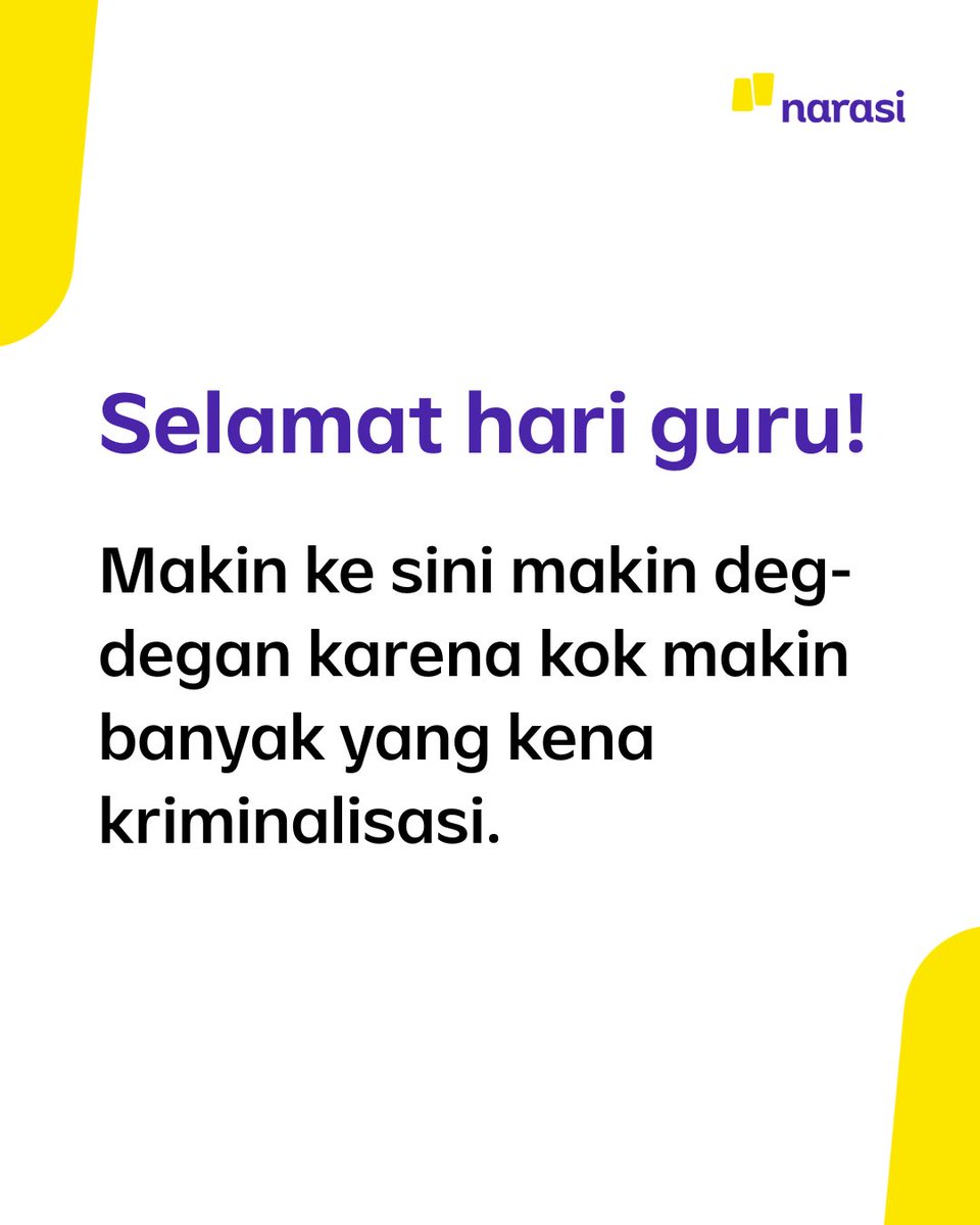 narasitv's tweet photo. Semoga hari guru bukan cuma peringatan formalitas tahunan ya.

Tapi juga diikuti penuntasan banyak masalah yang masih terus-terusan menjerat para guru.

Selamat hari guru🥹🌹 https://t.co/E3dlbkUy4R