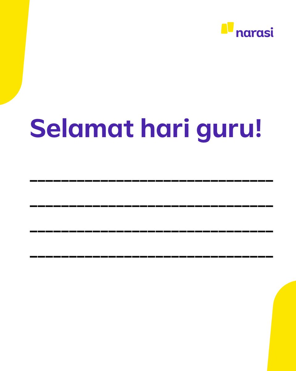 Semoga hari guru bukan cuma peringatan formalitas tahunan ya.

Tapi juga diikuti penuntasan banyak masalah yang masih terus-terusan menjerat para guru.

Selamat hari guru🥹🌹