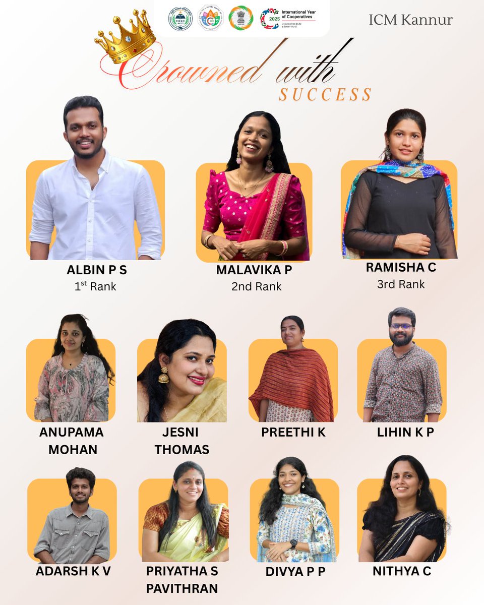 TrainingIcm's tweet photo. Our HDCM students have once again proved that dedication and consistent effort always lead to success. Their outstanding performance reflects not just hard work, but the spirit of learning that defines ICM Kannur.
#Toppers #proud #students #RankHolders https://t.co/tnqIhFzwcI