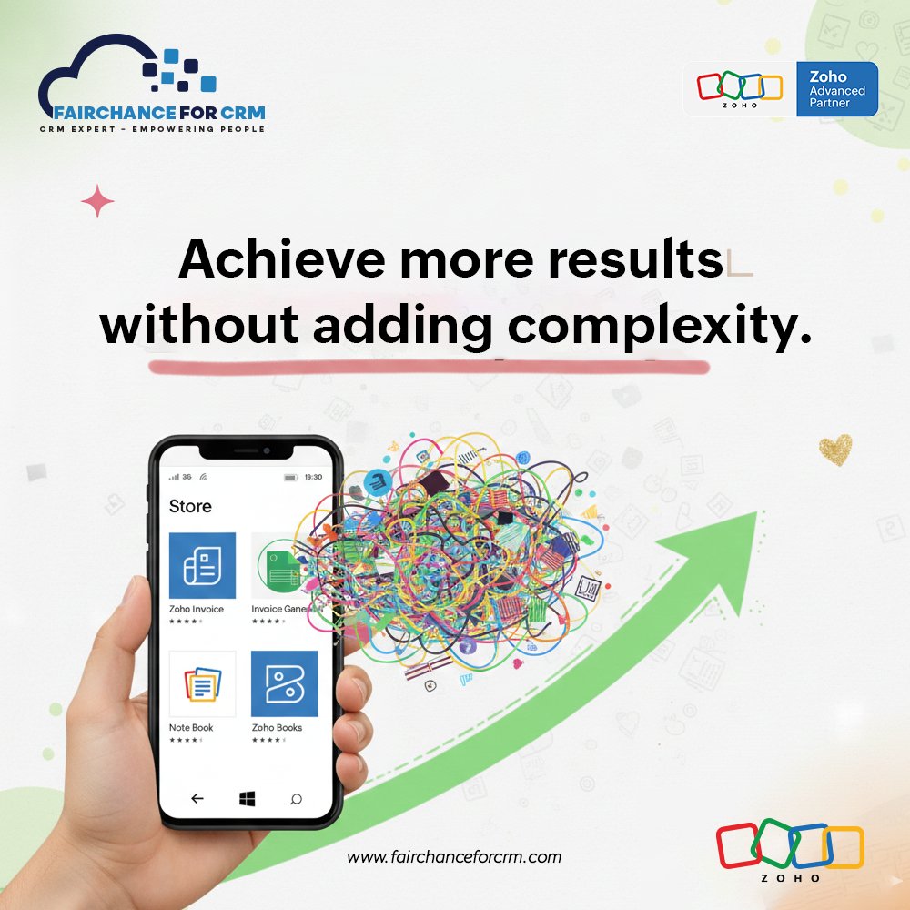 fairchance4crm's tweet image. Achieve more without added complexity! 🚀

Zoho’s integrated apps help you work smarter, scale faster, and gain AI-powered insights all backed by global support &amp;amp; transparent pricing. 

#Zoho #ZohoPartner #BusinessGrowth #DigitalTransformation #CRMSoftware