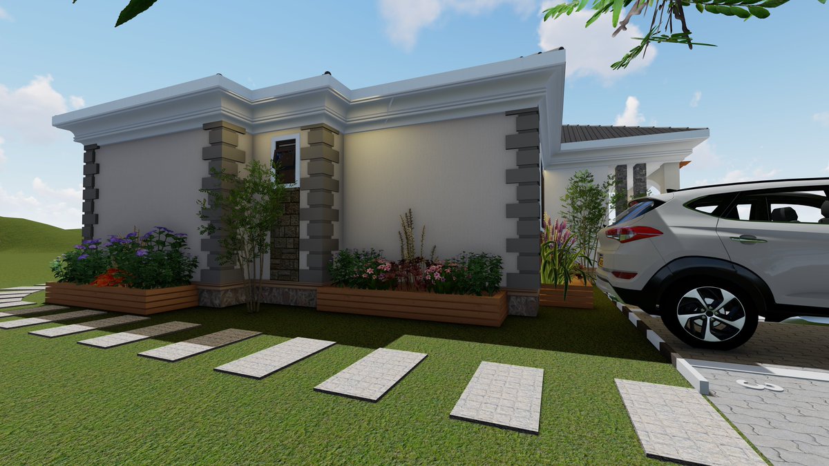 DeMiTecUg's tweet image. Here is our latest design.
A modern 3-bedroom bungalow designed with precision to fit on a 50*50 plot of land.

Look no further for your dream home design. Reach out via +256750165832 /+256776148766 to have your design.

#homedesign #designandbuild
