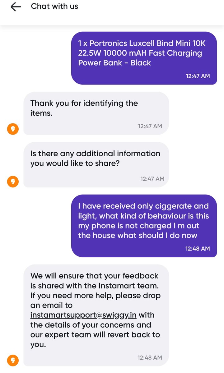 servingloveorg's tweet photo. @SwiggyInstamart They arey only frouding with is customer https://t.co/DzZ2wX8ucK