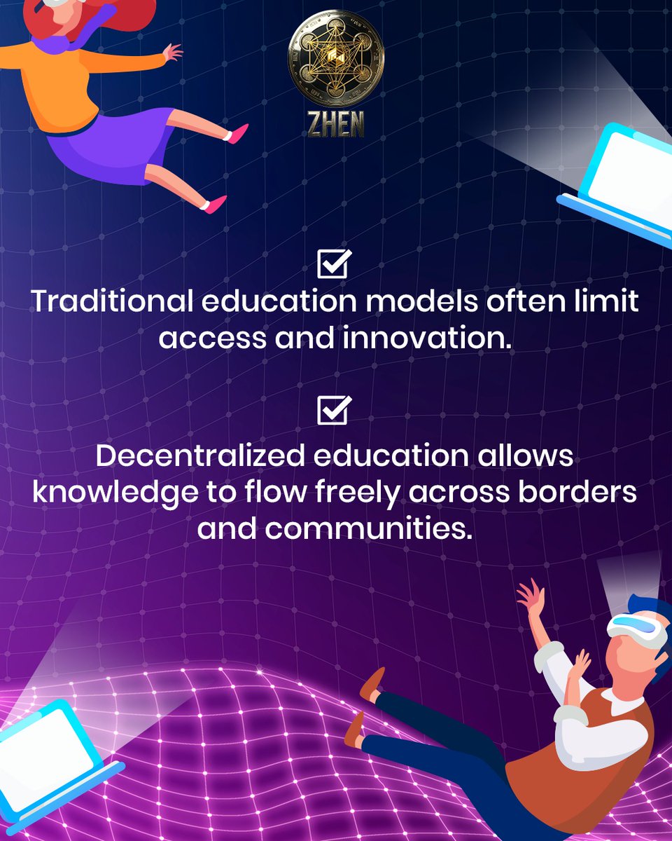 Zhenofficials's tweet image. 🎓🌐 Education should be borderless &amp;amp; owned by learners.
Decentralized education makes Web3 knowledge accessible to everyone — not controlled by institutions.

Empowering people to learn, grow &amp;amp; innovate together. 🚀

#decentralizededucation #web3awareness #openlearning