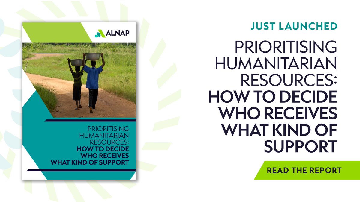 ALNAP's tweet image. 🚀JUST LAUNCHED!

Our latest resource on #prioritisation which reviews the core issues facing humanitarian decision-makers on who, where and what to prioritise in response planning.

PDF:alnap.org/help-library/r…

E-version:alnap.org/help-library/r…