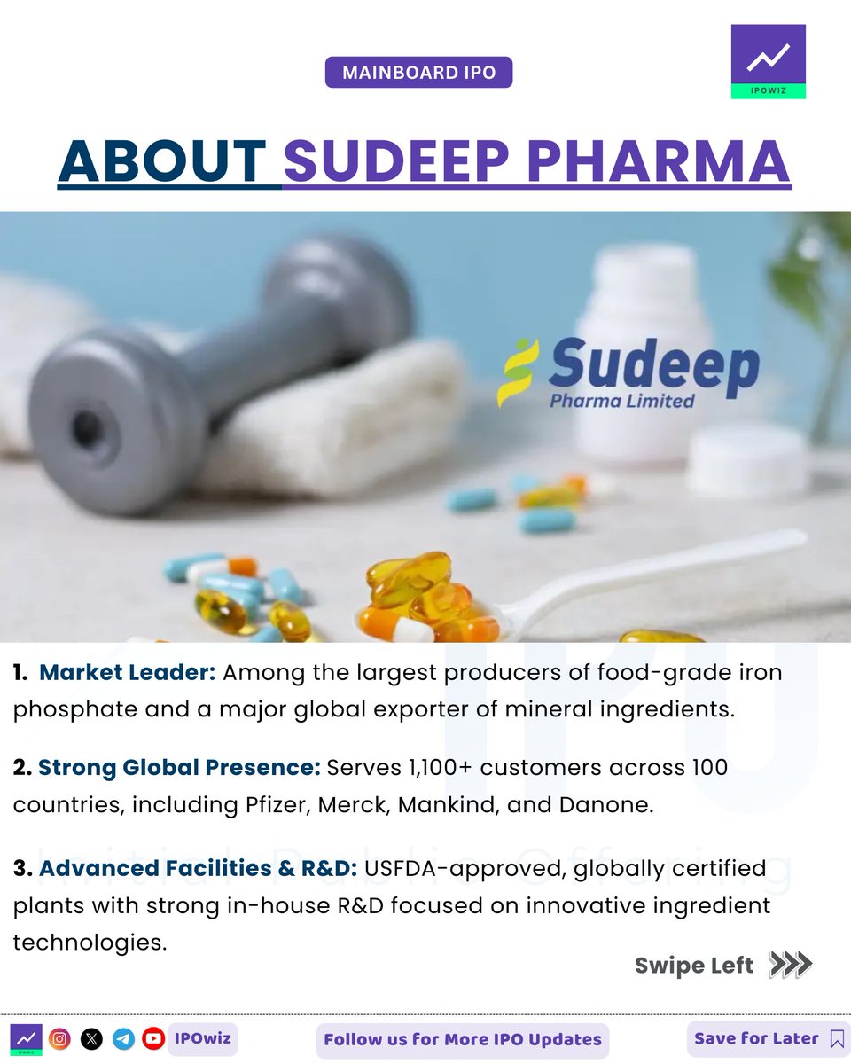 ipowiz's tweet photo. Sudeep Pharma IPO Details 🚨🔥
#ipo #ipofinancials #ipoalert #sudeeppharma https://t.co/Bl4F8PxZXG