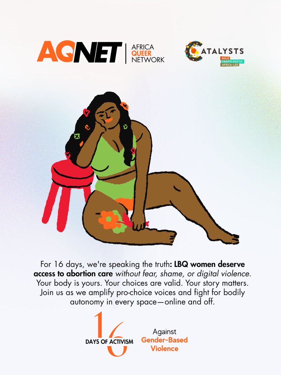 Campaign: Bodily Autonomy &amp; Abortion Care for LBQ Women .
#DAY1 : My Body, My Choice, My Story" 
For 16 days, we're speaking the truth: LBQ women deserve access to abortion care without fear, shame, or digital violence.
Your body is yours. Your choices are valid. Your story