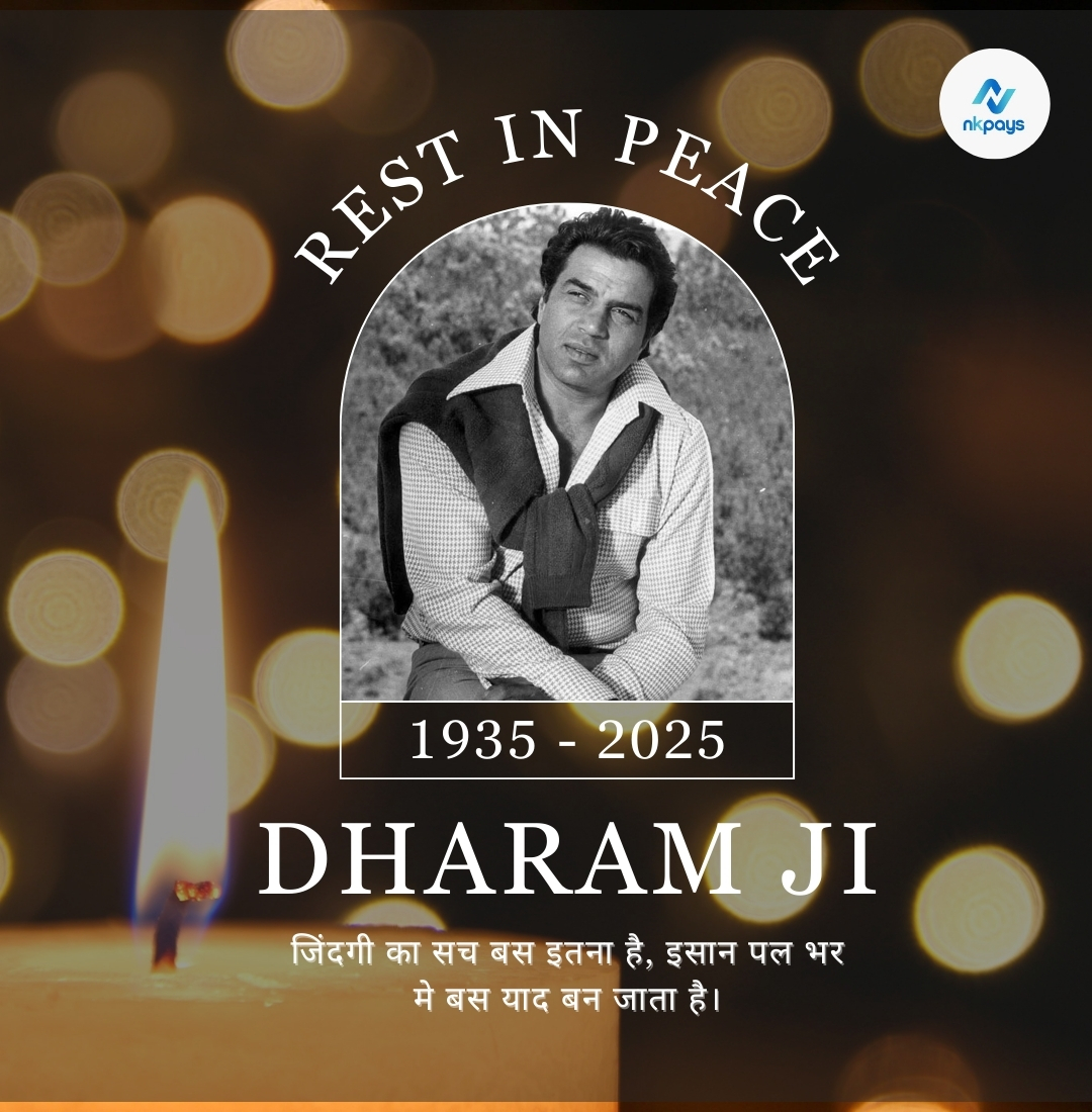 nkpays's tweet image. “The entire NK Pays family is deeply saddened by the passing of Dharmendar. Our heartfelt condolences to his family and loved ones. May his soul rest in peace. 🙏🕊️” #Condolences #RestInPeace #InMemory #DeepestSympathies #GoneTooSoon