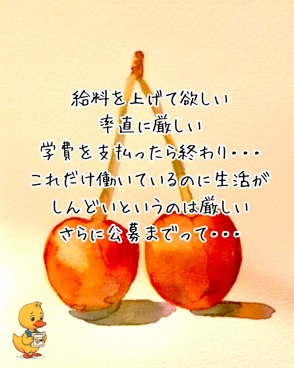 stop3nenkoubo's tweet photo. 「３年公募」で働き続けられないのは、労働者としてすごく悔しい。でも、率直に言って暮らしが厳しい。だからこそ「公募」で仕事を奪われるのは更にしんどい。
【当事者の声⑨】
学費を支払ったら終わり…。これだけ働いているのに生活がしんどい。署名にご協力ください→https://t.co/q4J0lAMB6W https://t.co/4NqjCLe2Jb