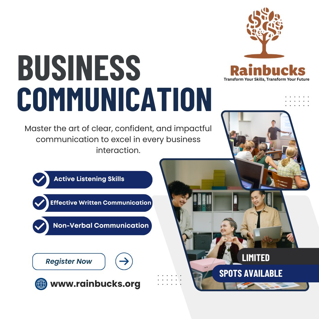 BrainBucks34569's tweet image. 🚀 Master Business Communication with Rainbucks!
Boost your career with clear, confident, and effective communication. Learn active listening, powerful writing &amp;amp; impactful speaking.
👉 forms.gle/mZuwg39G4YQDQC…
🌐 rainbucks.org

#businesscommunication #rainbucksindia