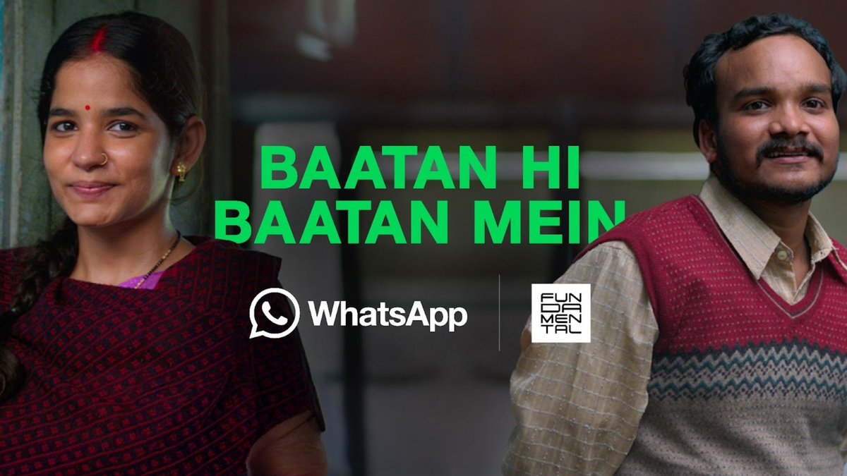 Storyboard18_'s tweet photo. The crux of the story is the role played by WhatsApp’s Voice and Video Notes in helping overcome those and making a union between two almost-strangers, Aasha and Manoj, blossom into something special.

@WhatsApp | @Meta | @wrfundamental 

Read More: https://t.co/uo1DVryGoq

#WhatsApp #Meta #Campaign #BrandMarketing