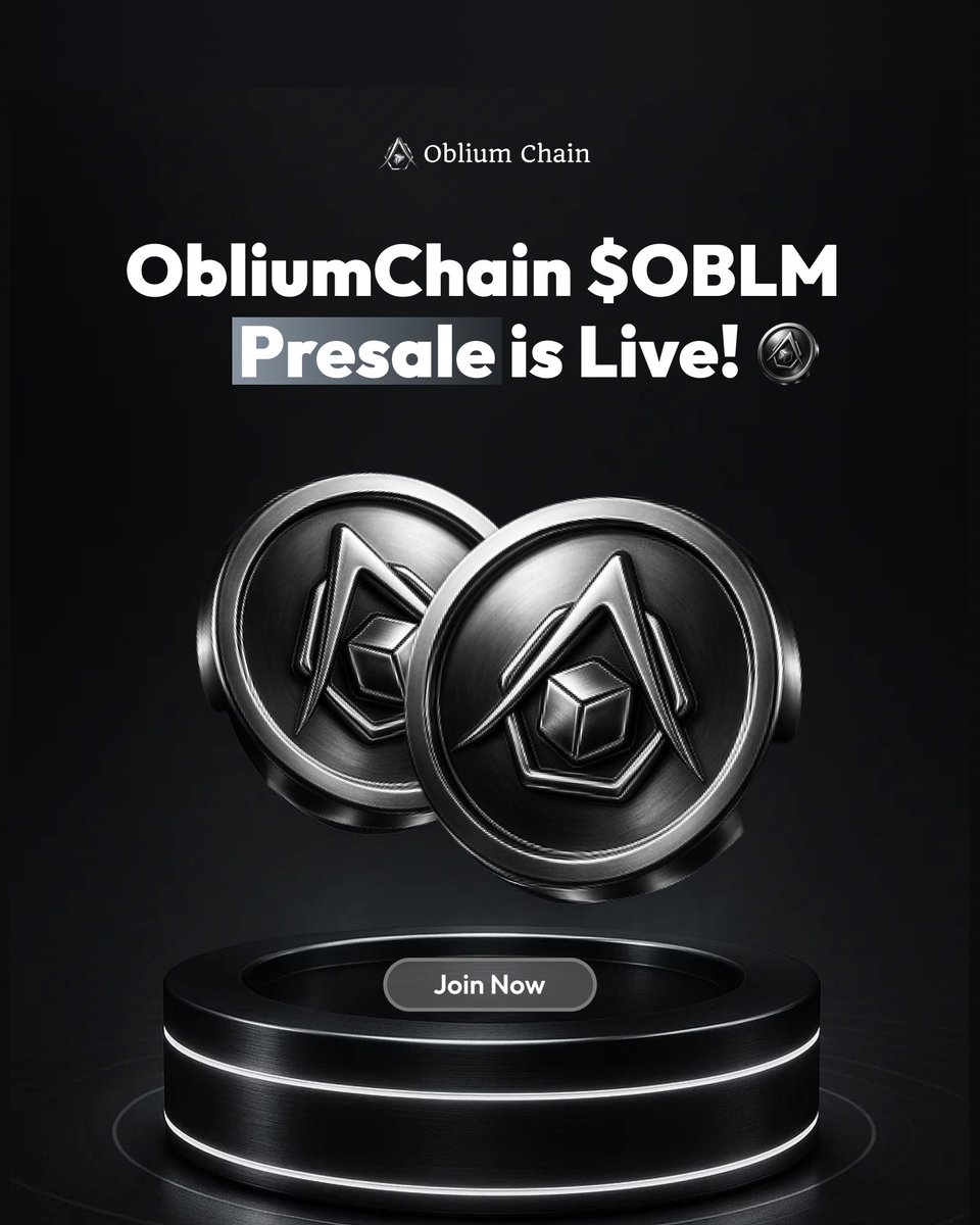 DE_ARK_Web3's tweet photo. You know that feeling when you notice something early… but you’re not sure if you should take it seriously?
That’s exactly how Oblium started for a lot of us.
Now the $OBLM presale is live and it’s clear this project wasn’t making noise but building. https://t.co/k8W2mPGTnj