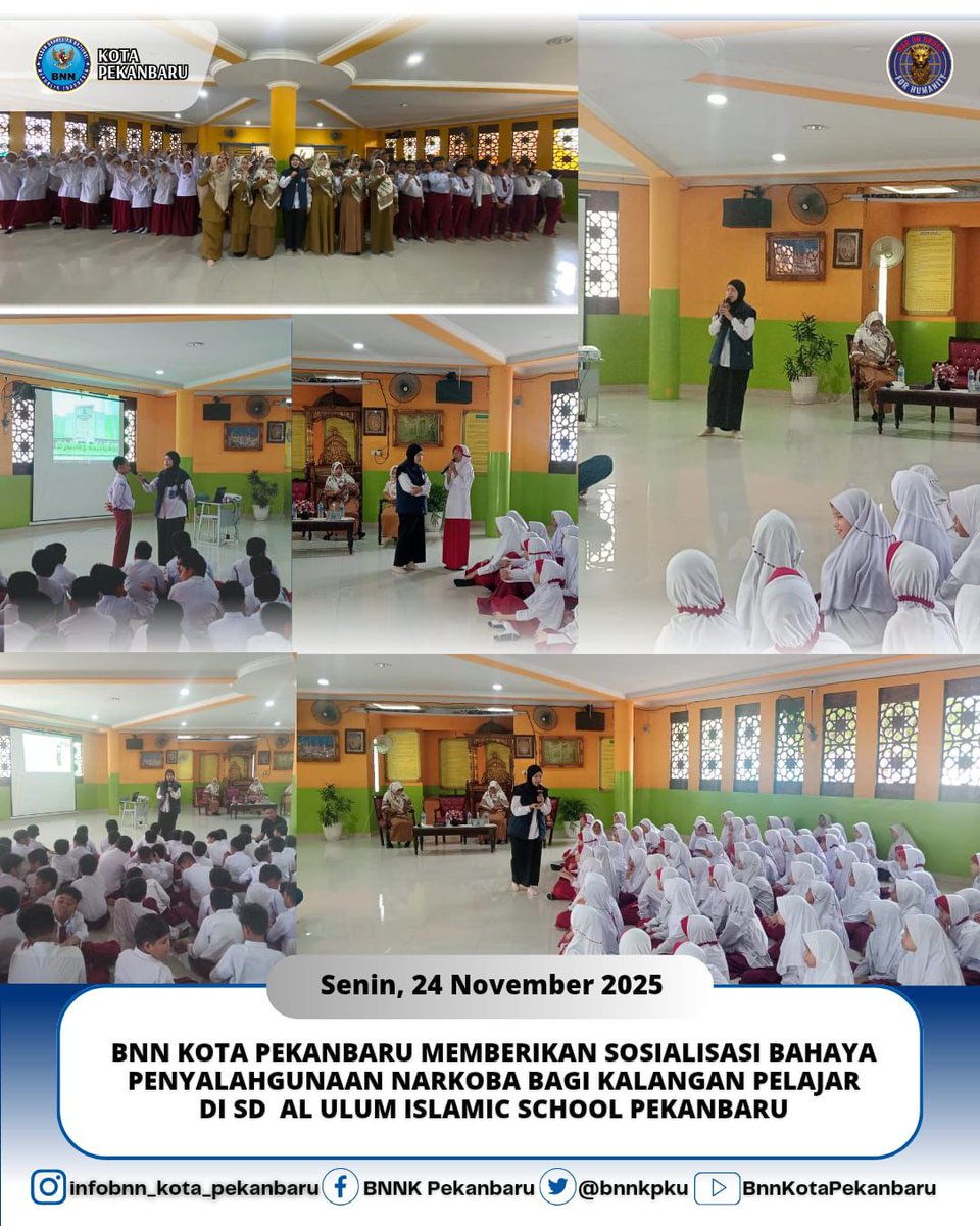 bnnkpku's tweet image. Sosialisasi Bahaya Penyalahgunaan Narkoba kepada siswa-siswi di SD Al-Ulum Islamic School Pekanbaru.   

#warondrugsforhumanity