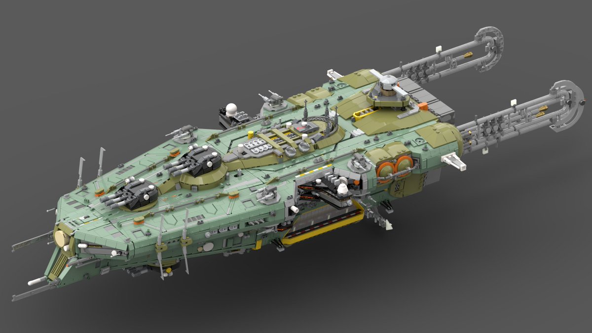 893487718I's tweet image. #lego #moc #spaceship 
追加设定：
复星联合 近卫级大型巡航舰-旗舰化改造型。