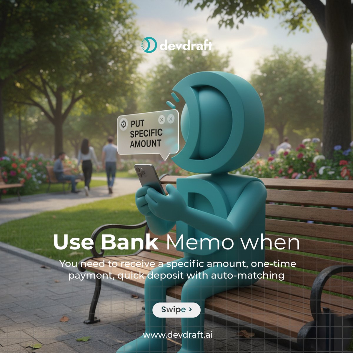 DevdraftAI's tweet image. Got questions about using Devdraft? We&apos;ve got answers.

Bank memo or virtual bank account - which should you use?

We break down when to use each, key differences, and how to pick what fits your workflow.

Swipe to learn →

#Devdraft #FAQ #BankMemo #VirtualAccount…