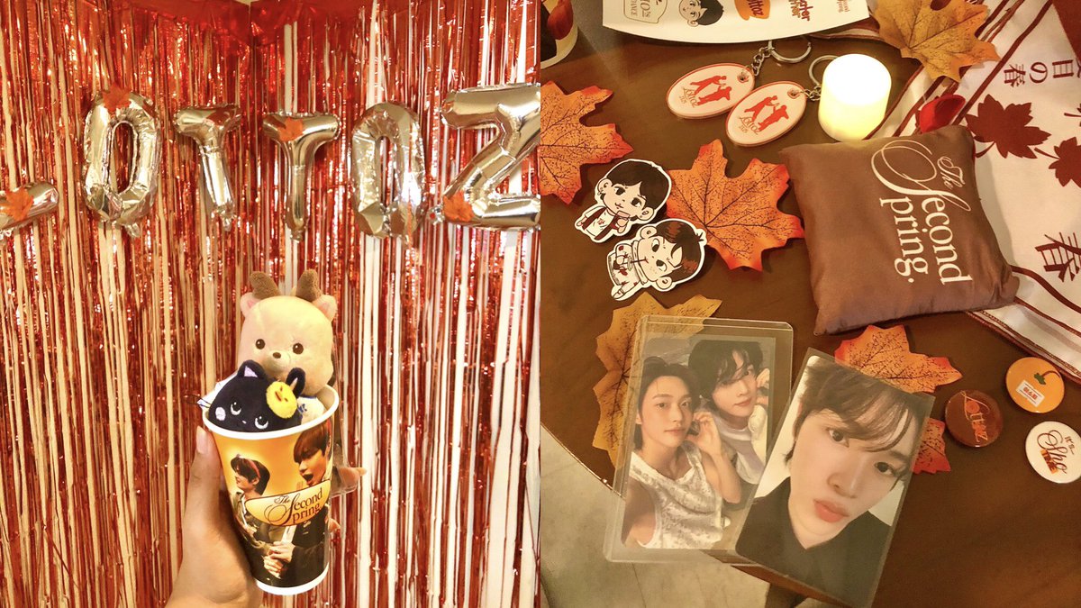 icrybambi's tweet image. berkunjung ke birthday party lotto ᶻ 𝗓 𐰁 .ᐟ  

🍂🧣🧦🍁🥧 — with @tarowonton @nseokitty 

thank you @2ndspring sudah merayakan ulang tahun kesayangan kita dengan sangat hangat! 🤎