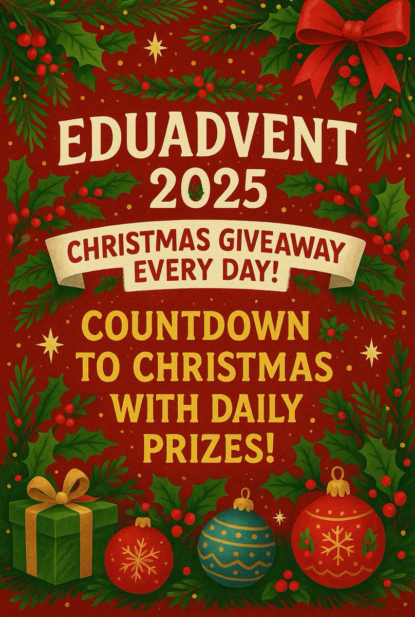 It’s on! Next week, EduAdvent 2025 starts! We have a giveaway every day through advent! Make sure you search out EduAdvent each day (as knowing this place you’ll miss it if you don’t go looking for it!). Bookmark this, like this, repost this! Let’s spread some festive joy!