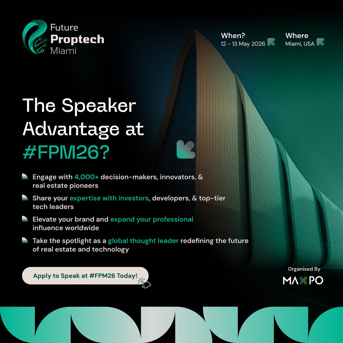 Future_Proptech's tweet image. Step into the spotlight at hashtag#FPM26 and shape the future of real estate and technology. 

Apply to Speak at hashtag#FPM26 Today!
lnkd.in/gS-YK98d

#FPE26 #FuturePropTechMiami #PropTech #RealEstateTech #ThoughtLeadership