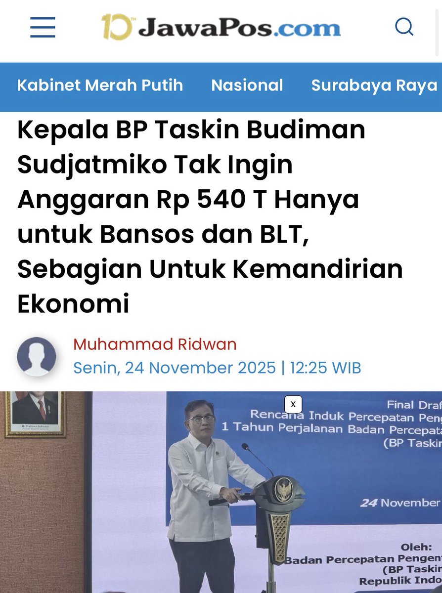 dnjava's tweet image. Satu tahun perjalanan #SatuTahunBPTaskin menegaskan bahwa Program Pengentasan Kemiskinan menjadi indikator ptg dalam penilaian Tunjangan Kinerja.

Kepala BP Taskin Budiman Sudjatmiko menegaskan reformasi birokrasi yg fokus pd percepatan pengentasan kemiskinan menjadi sangat ptg.