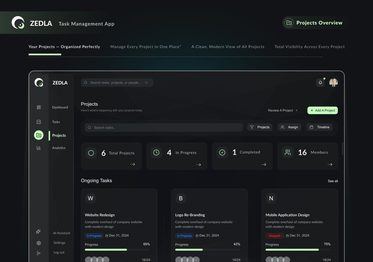 JustMansoor's tweet image. Project Management Desktop Application Design.⭐

Built for professionals, teams, and creators. Track progress, assign tasks, set priorities, and collaborate seamlessly. 

On Dribble : lnkd.in/dzcdvfCt

#uiux #appdesign #mobiledesign #designer #illustrations #artiste