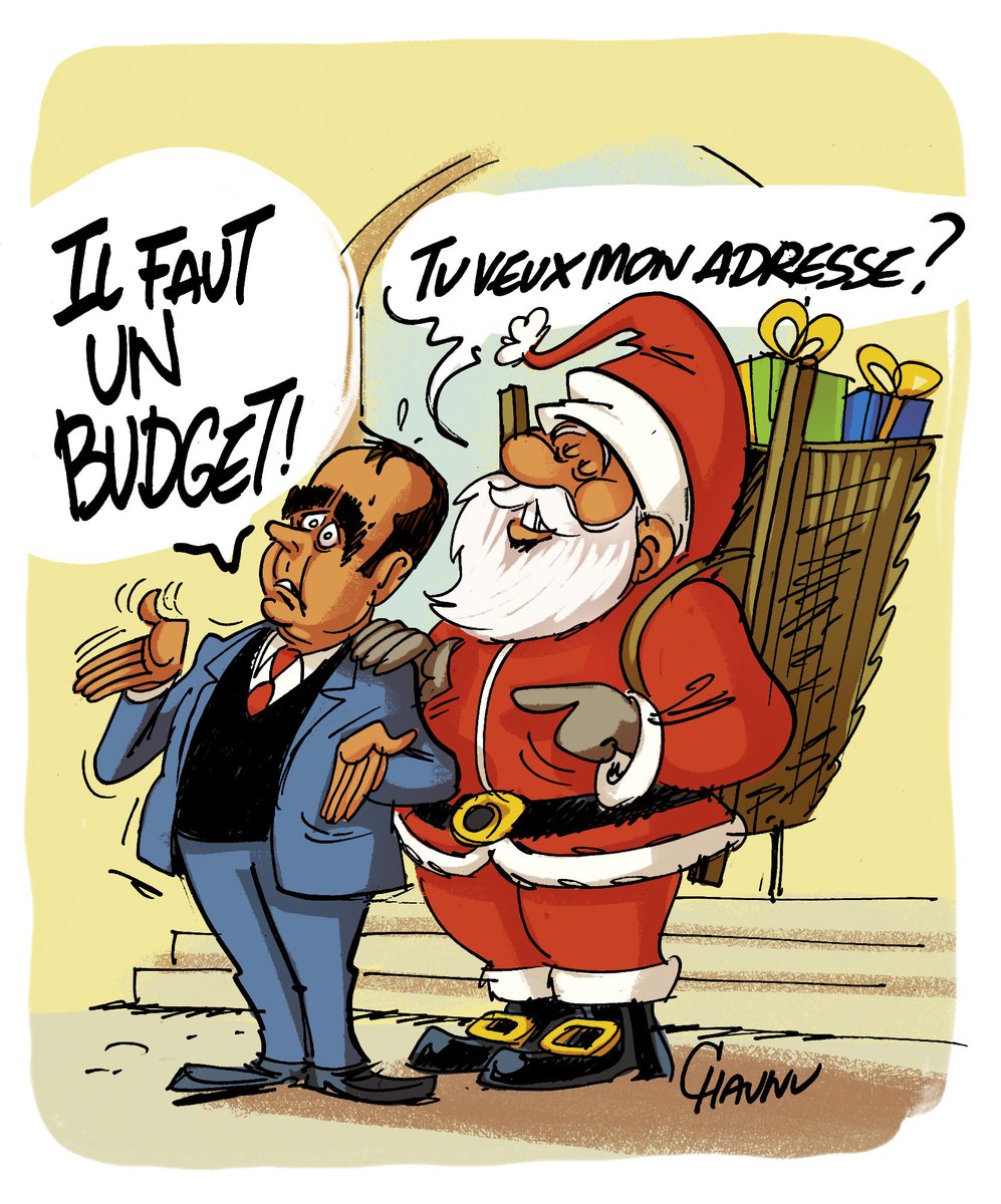 ✏️ dessin du jour pour @ouestfrance le souhait de Sébastien Lecornu pour les fêtes, voter un budget #actu #dessindepresse #lecornu