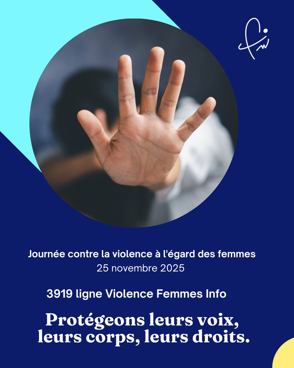 🇫🇷 25 novembre - Journée de lutte contre les violences faites aux femmes
Chaque jour, des femmes subissent des violences. 
Protégeons leurs voix, corps et droits.
Le 3919 est là pour vous : Ne restez pas seule.
#25Novembre #StopViolencesFaitesAuxFemmes #3919 #FNI #Solidarité