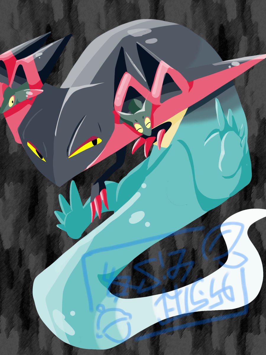 SLDM_0587's tweet image. お気に入りなのでドラパルト単体でも掲載
#pokemonfanart #ポケモンイラスト