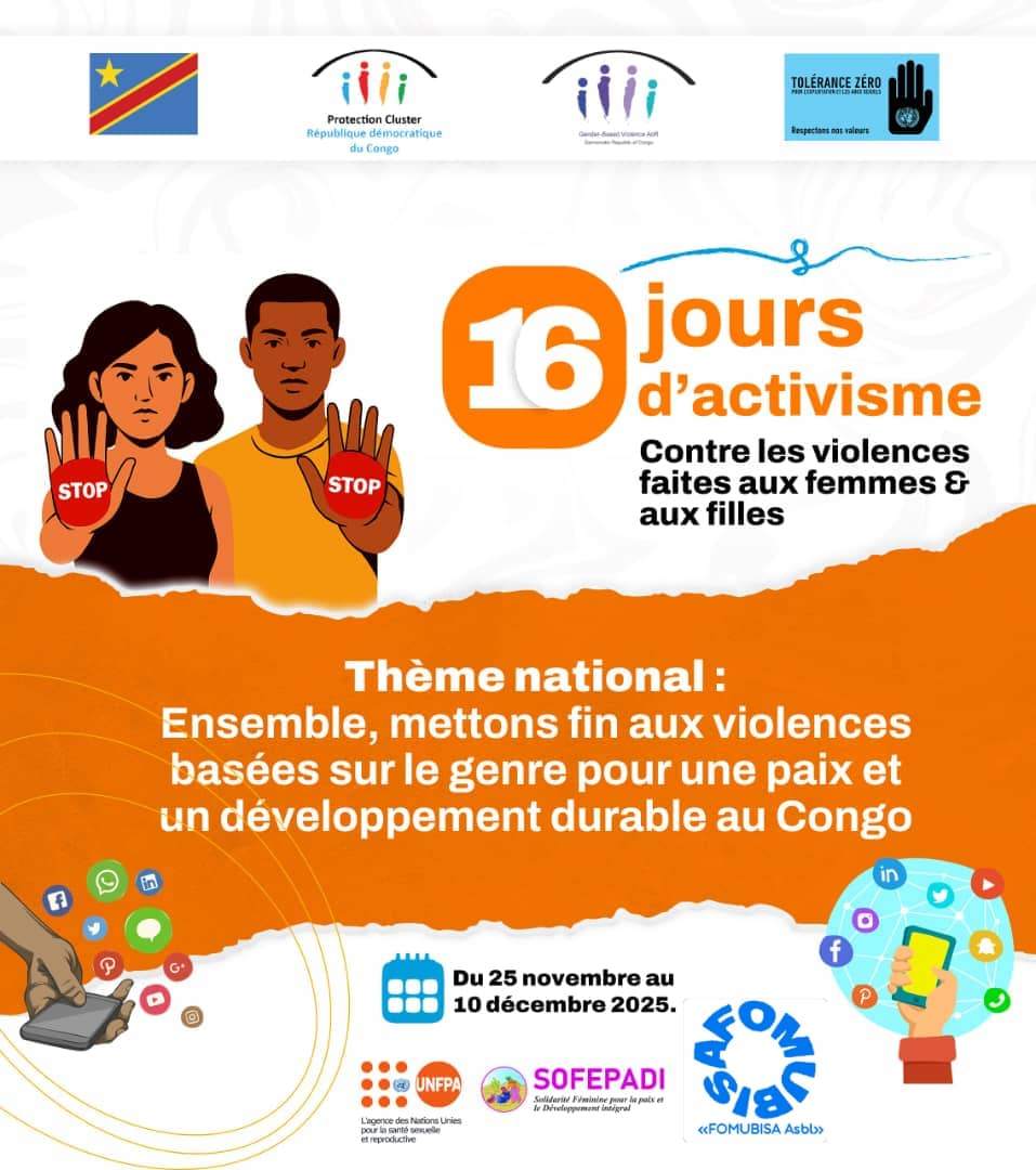 fomubisa's tweet image. #NordKivu #16JoursActivisme 🌐 Protégeons les femmes et filles contre les violences en ligne ! Construisons ensemble un espace numérique sûr et respectueux. #StopViolencesEnLigne #ProtectionNumérique #FOMUBISA