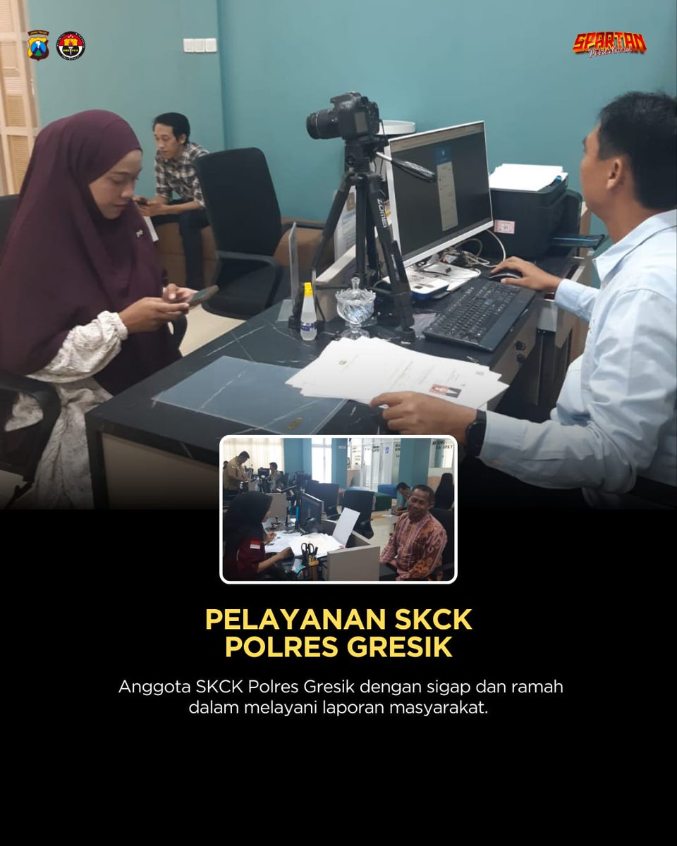 HumasGresik's tweet image. Anggota PNPP melaksanakan kegiatan pelayanan SKCK
.
.
.

#polresgresik #poldajatim #polresgresikkabupaten #infogresik #gresikupdate #kapolresgresik #police #polisi #polri #polisilalulintas #jawatimur #gresik #multimediahumaspolri #kamihumaspolri #berita #Indonesia