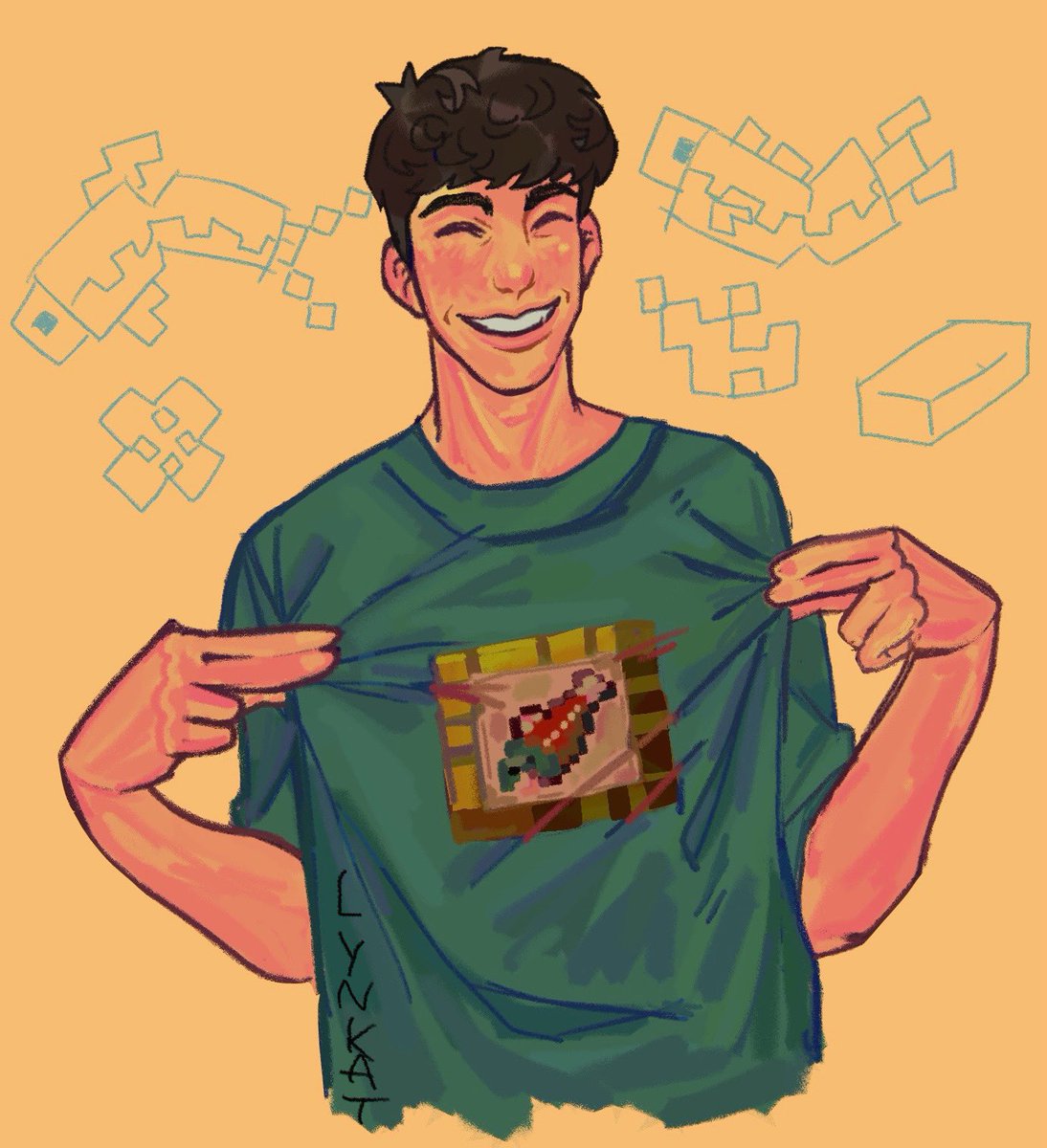 I see fish I think George I will make his whole personality fish #gnffanart