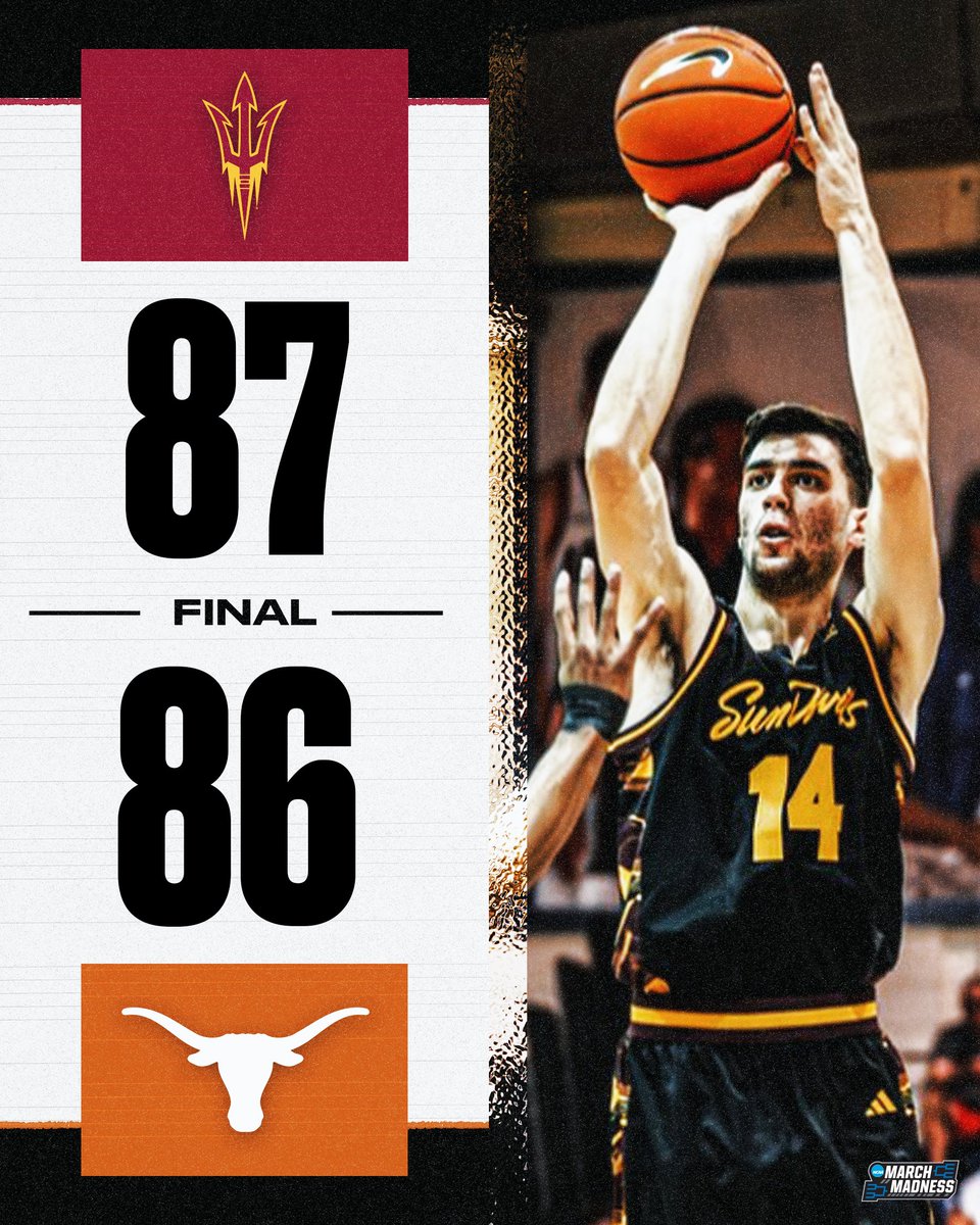 MarchMadnessMBB's tweet image. LATE NIGHT DRAMA IN MAUI 😳

Arizona State takes the lead in the final seconds to take down Texas and advance to the Maui Invitational semifinals 🔥