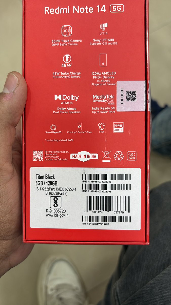 PrashantJaiwal's tweet image. #RedmiNote14 #XiaomiSupport