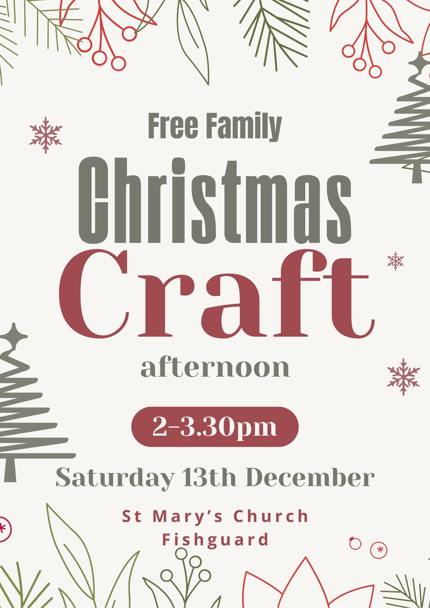 #Savethedate #Christmascrafts #Fishguard It's free!