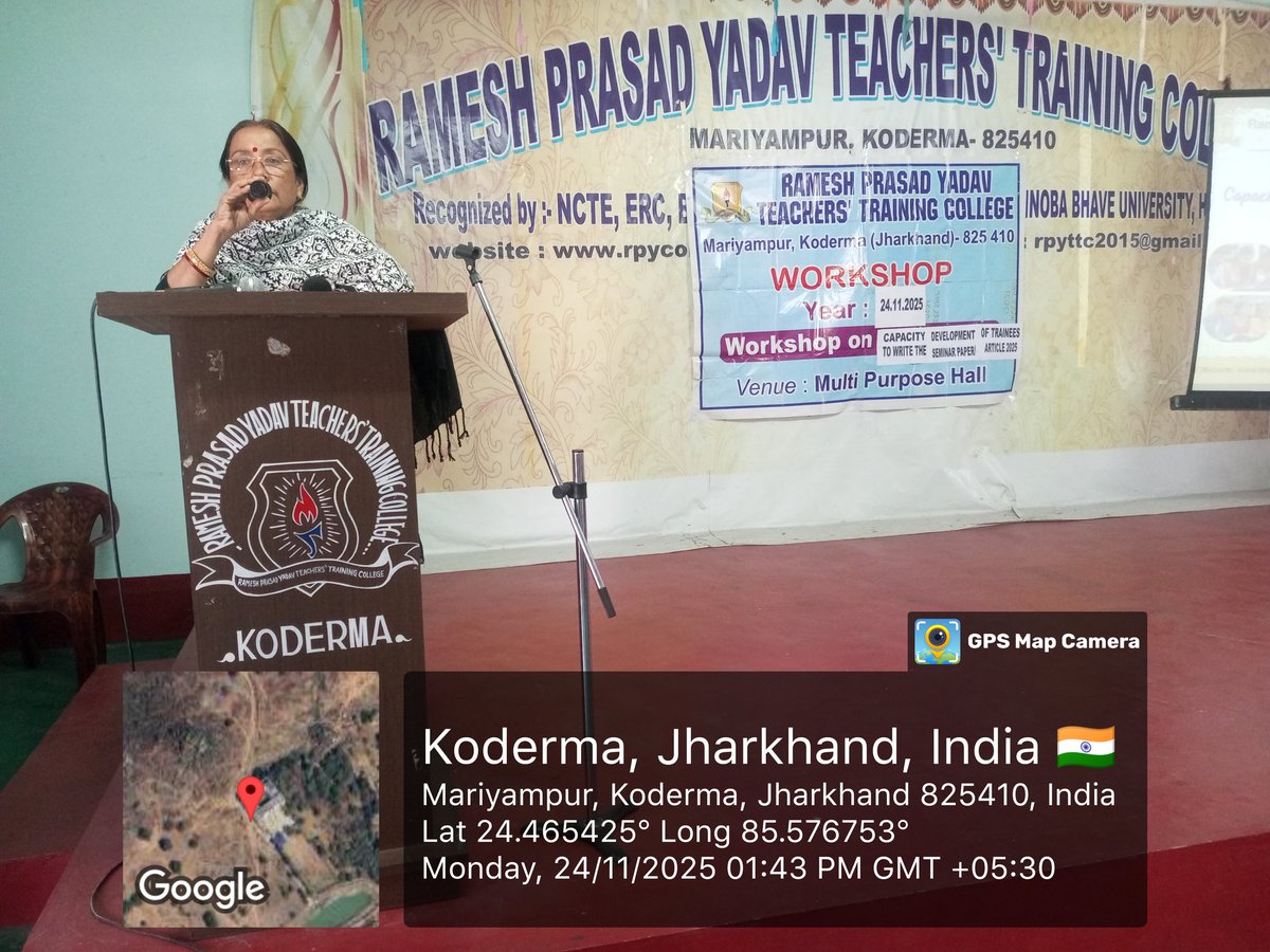 RpyttcKoderma's tweet image. रमेश प्रसाद यादव शिक्षक प्रशिक्षण महाविद्यालय में दिनांक 24.11.2025 दिन सोमवार को एकदिवसीय कार्यशाला का आयोजन किया गया। जिसका विषय कैपेसिटी डेवलपमेंट ऑफ ट्रेनीज टू राइट द सेमिनार पेपर/आर्टिकल था।