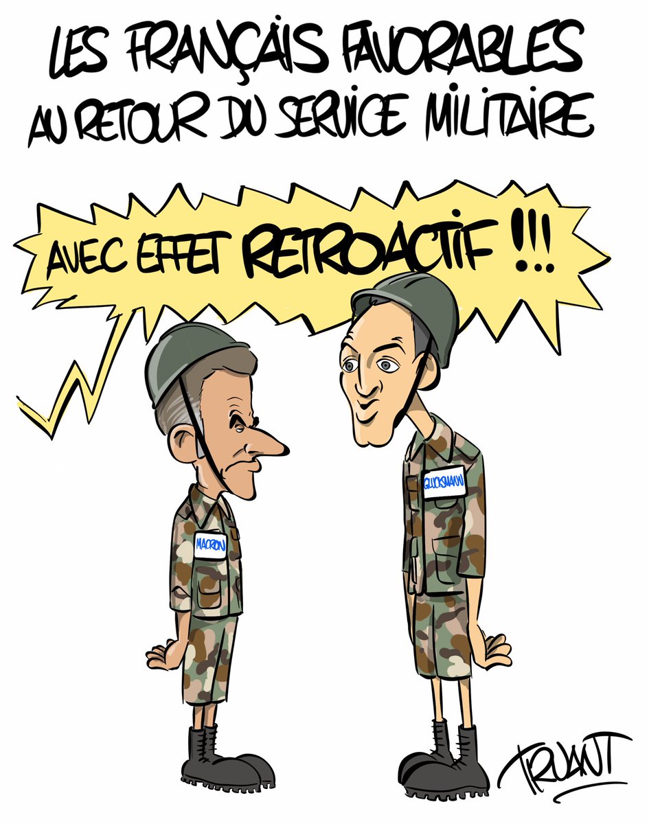 CartoonsMrt's tweet image. #servicenational #servicemilitaire #Macron #glucksmann